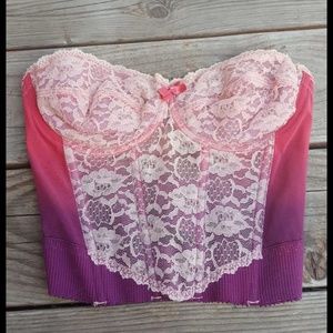 Pink purple ombre corset